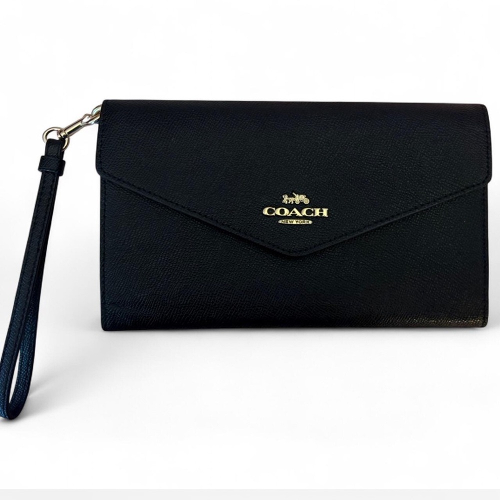 Coach Black Envelope Wristlet